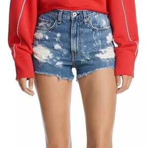 NWT Rag & Bone Destroyed High Waisted Denim Shorts